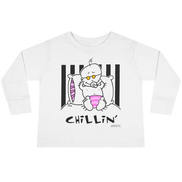 chillin pink long sleeve t-shirt