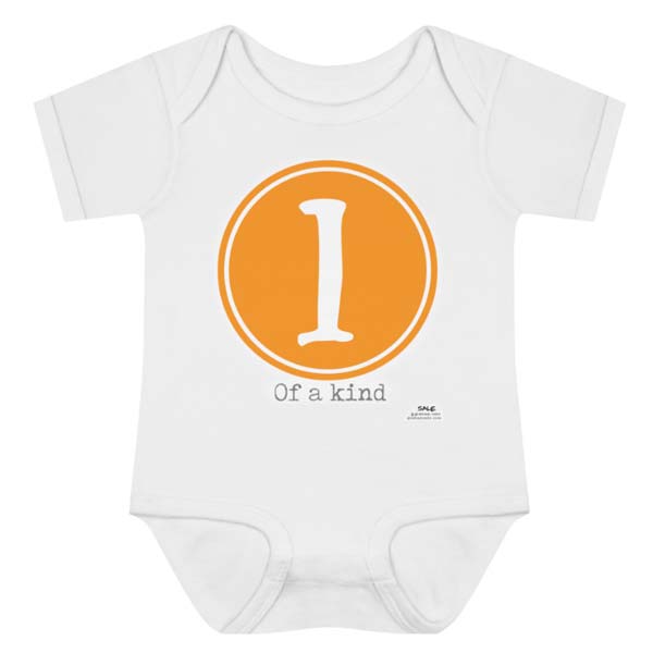 one of a kind tangerine onesie