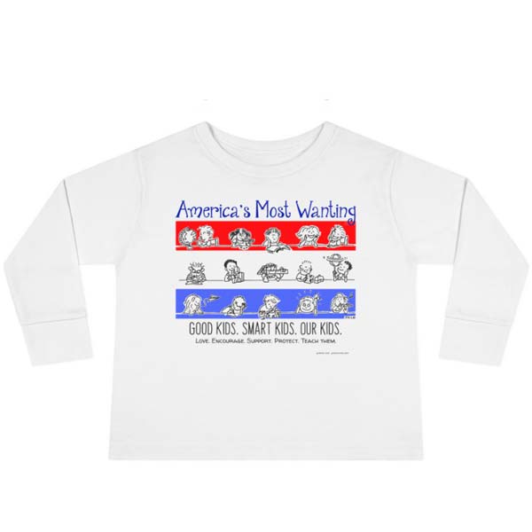 americas most wanting long sleeve t-shirt