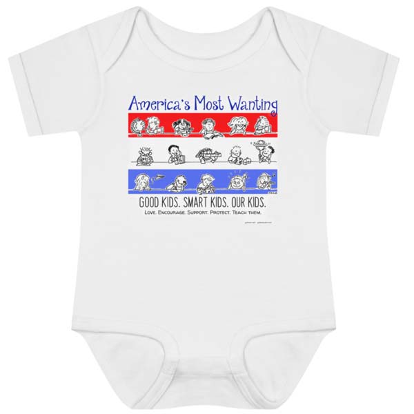 americas most wanting onesie